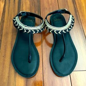 Women’s Black & Gold Sandals